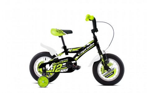 DETSKÝ BICYKEL CAPRIOLO MUSTANG 12" BLACK-LIME
