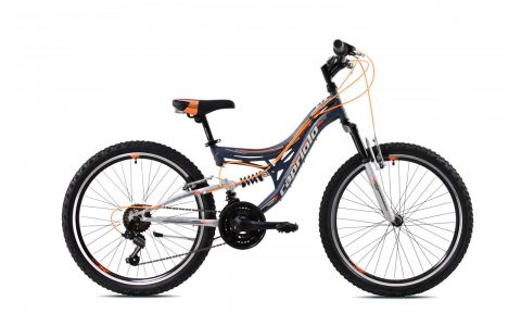 DETSKÝ BICYKEL CAPRIOLO CTX 240  24"/15" ORANŽOVO-SIVÝ, 2023