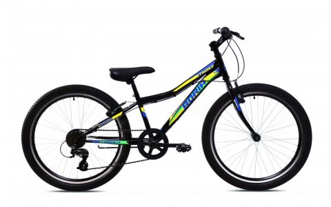 DETSKÝ BICYKEL CAPRIOLO ADRIA STINGER 24/7HT ČIERNO-ŽLTÝ