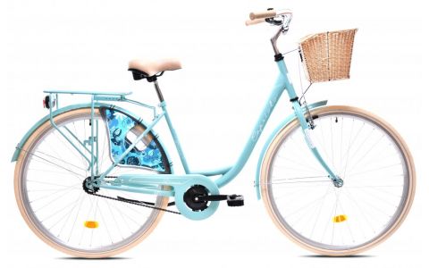 MESTSKÝ BICYKEL CAPRIOLO TOUR-DIANA CITY 28"/1HT tirkiz  1 speed with basket