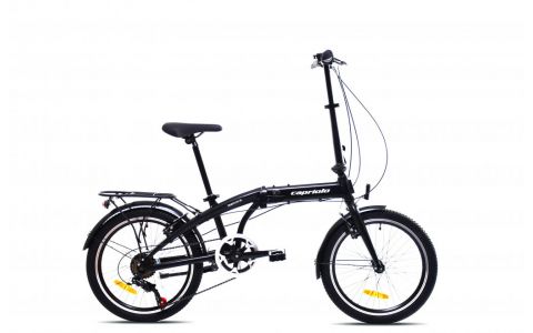 SKLADACÍ BICYKEL CAPRIOLO FOLDING TRAVELLER ALLOY 6 SPEED BLACK