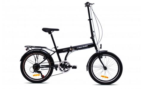 SKLADACÍ BICYKEL CAPRIOLO FOLDING TRAVELLER ALLOY 6 SPEED BLACK