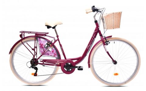 MESTSKÝ BICYKEL CAPRIOLO TOUR-DIANA CITY 28"/6HT violet-with basket