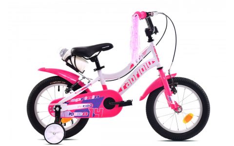 DETSKÝ BICYKEL CAPRIOLO KIDO 14" WHITE PINK DETSKÝ BICYKEL CAPRIOLO KIDO 14" WHITE PINK