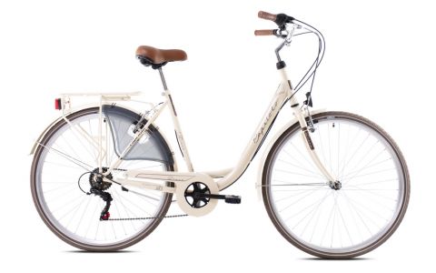 MESTSKÝ BICYKEL CAPRIOLO DIANA    28"X20"  BÉŽ-HNEDÝ, 2023