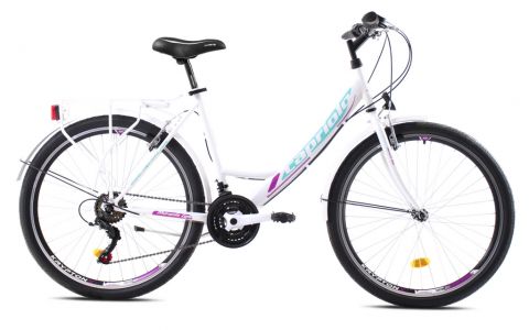 MESTSKÝ BICYKEL CAPRIOLO METROPOLIS LADY 26"X17" FIALOVO-BIELY, 2022