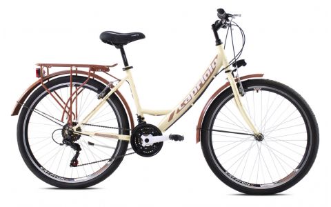 MESTSKÝ BICYKEL CAPRIOLO METROPOLIS LADY 26"X17" HNEDO-BÉŽOVÉ, 2022