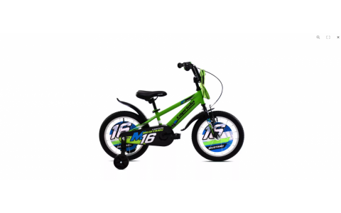 DETSKÝ BICYKEL CAPRIOLO MUSTANG 16"/8" ZELENO-ČIERNE 2025C