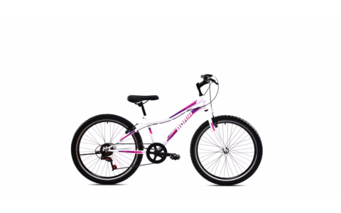 DETSKÝ BICYKEL CAPRIOLO ADRIA STINGER 24/7HT BIELO-FIALOVÝ 2025