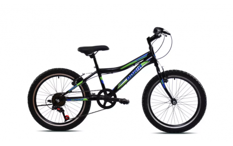 DETSKÝ BICYKEL CAPRIOLO ADRIA STINGER 20/7HT ČIERNO-ZELENÝ 2025