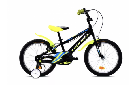 DETSKÝ BICYKEL CAPRIOLO ROCKET 18" ČIERNÝ