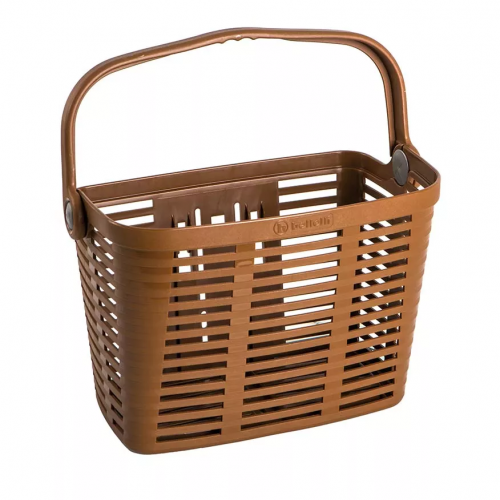 BELLELLI PLASTOVÝ PREDNÝ KOŠÍK na E-BIKE hnedý