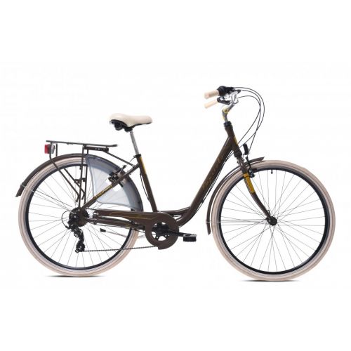 MESTSKÝ BICYKEL CAPRIOLO DIANA S 28"/18" HNEDÝ, 2023