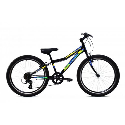 DETSKÝ BICYKEL CAPRIOLO ADRIA STINGER 24/7HT ČIERNO-ŽLTÝ