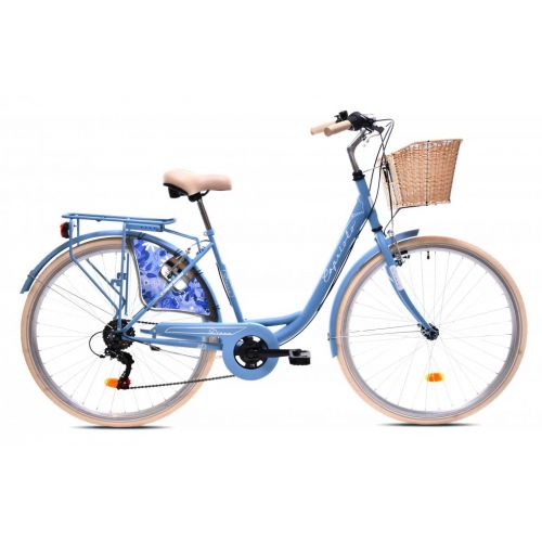 MESTSKÝ BICYKEL CAPRIOLO TOUR-DIANA CITY 28"/6HT matt blue-with basket