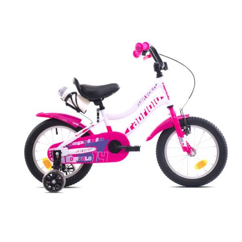 DETSKÝ BICYKEL CAPRIOLO DIAVOLO KID 14"HT white pink 