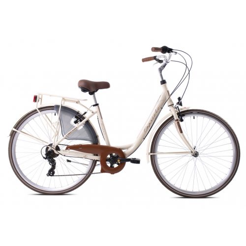 MESTSKÝ BICYKEL CAPRIOLO DIANA S 28"/18" BÉŽ-HNEDÝ, 2024