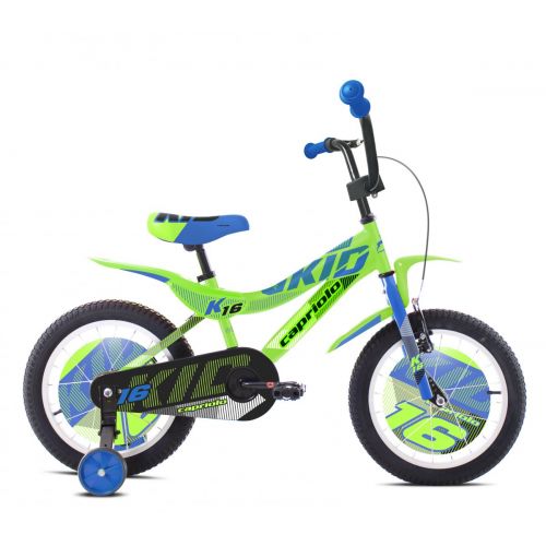 DETSKÝ BICYKEL CAPRIOLO KID 16"/9" MODRÝ-ZELENÝ, 2023