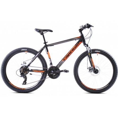 HORSKÝ BICYKEL CAPRIOLO OXYGEN 26"/18" ČIERNO-SIVO-ORANŽ 2024