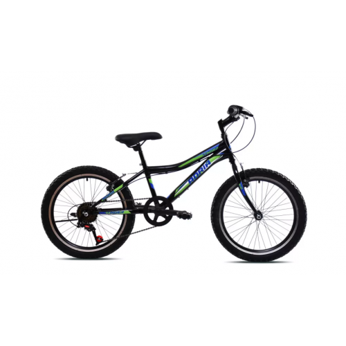 DETSKÝ BICYKEL CAPRIOLO ADRIA STINGER 20/7HT ČIERNO-ZELENÝ 2025