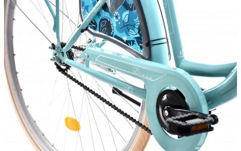 MESTSKÝ BICYKEL CAPRIOLO TOUR-DIANA CITY 28"/1HT tirkiz  1 speed with basket