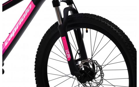 HORSKÝ BICYKEL CAPRIOLO MTB LC 24"/AL ČIERNO-RUŽOVÉ