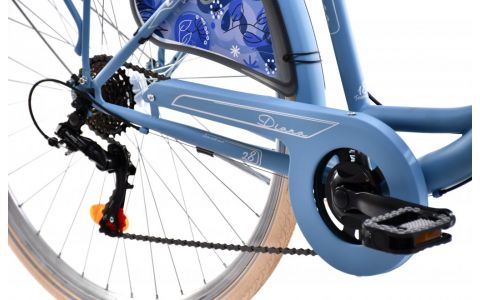 MESTSKÝ BICYKEL CAPRIOLO TOUR-DIANA CITY 28"/6HT matt blue-with basket