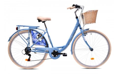 MESTSKÝ BICYKEL CAPRIOLO TOUR-DIANA CITY 28"/6HT matt blue-with ba