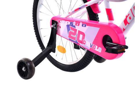 DETSKÝ BICYKEL CAPRIOLO DIAVOLO KID 20"HT white pink 
